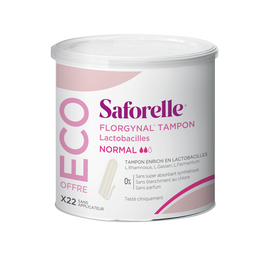 Florgynal Tampon Lactobacilles, Sans applicateur - 22 tampons Eco Normal, small